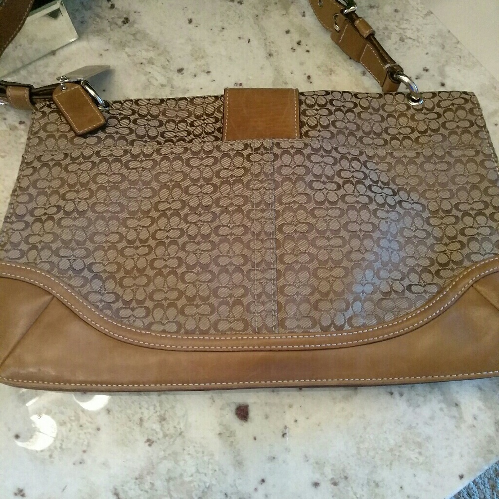 Authentic Coach Mini Monogram Canvas Satchel - image 5